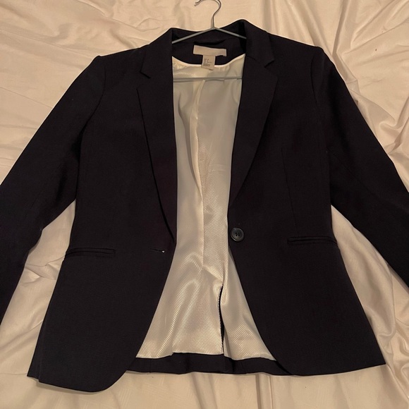 Women Workwear Casual Navy Tailored Blazer - Picture 2 of 6